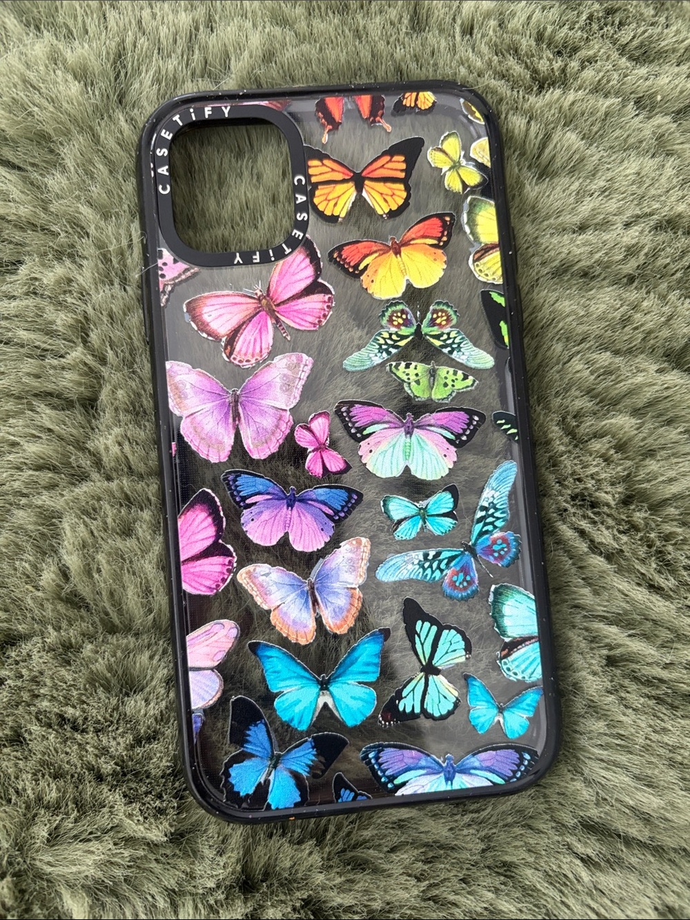 Casetify Multicolor Butterfly iPhone 11 Case - Black Frame